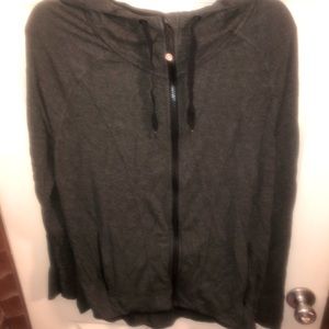 90 Degree Gray Zip Hoodie 1X